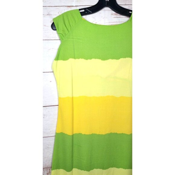 Unique Lime Green and Yellow Club Style Nightgown/Sundress - Sleeveless, Size 8 - Picture 11 of 12